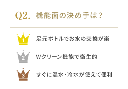 機能面の決め手は？